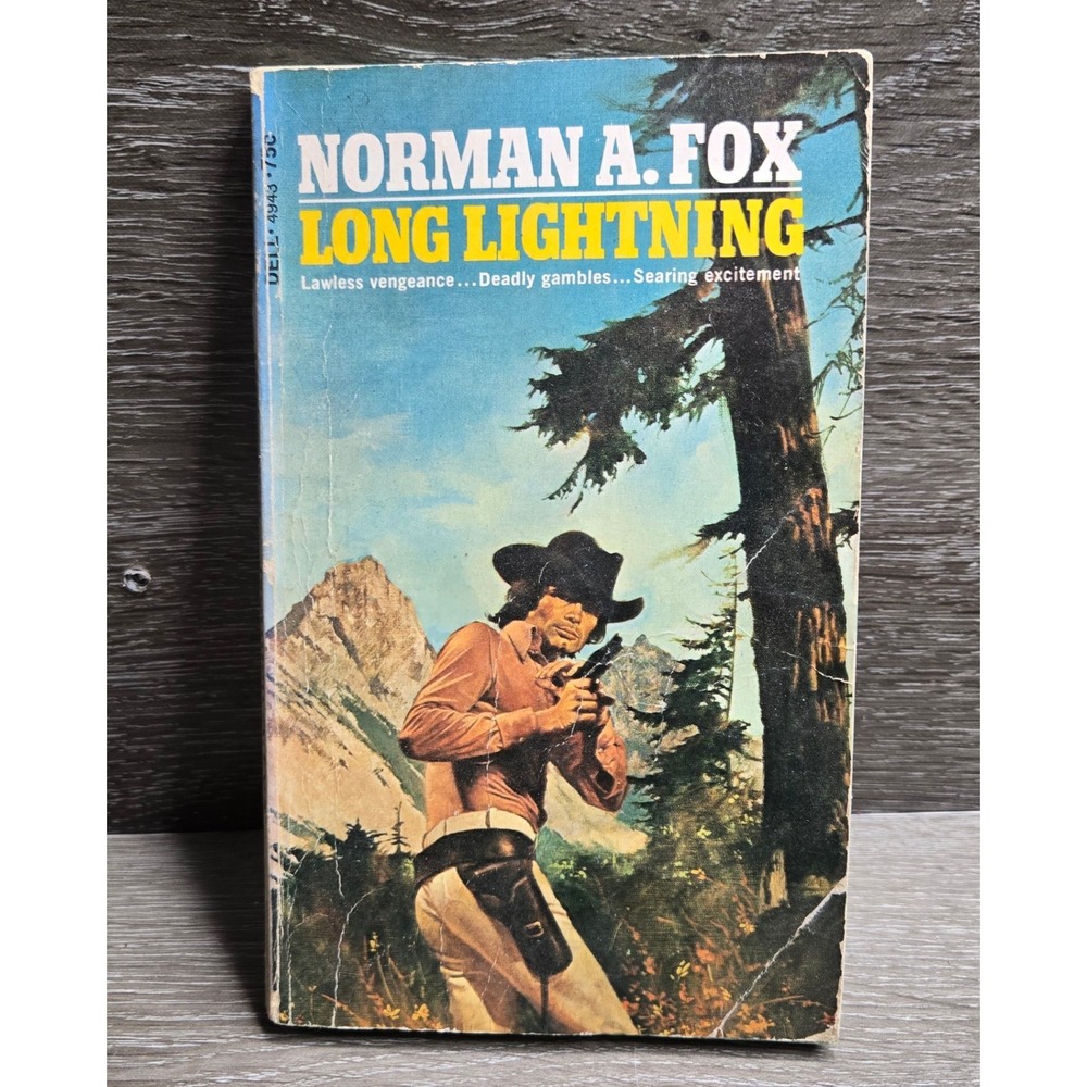 Long Lightning Norman A Fox Paperback Book Dell 1973 Retro Western Fiction Novel